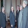 Vice President George Bush and Secretary of State George Shultz hold meetings with new Soviet Leader Yuri Andropov, and Soviet Foreign Minister Andrei Gromkyo at the Kremlin Palace while in Moscow for the funeral of Soviet Leader Leonid Brezhnev